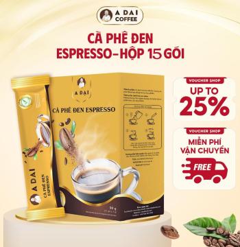 Cà Phê Đen Espresso Hòa Tan A Đại - Hộp 15 gói (30g) - Cà Phê Đậm Đà Cho Ngày Dài Tỉnh Táo