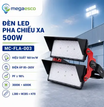 Đèn LED Stadium MC-FLA-003 500W – Độ sáng tương đương đèn 1000W thông thường